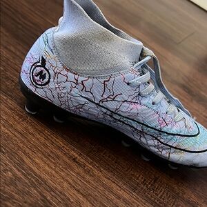 Kids Multicolor Soccer Cleats rainbow used
